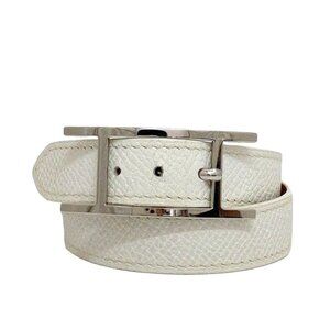 Hermes Bracelet Be Api White Bracelet Leather Togo